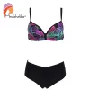 Wear Andzhelika bched High Waited Bikinis Women Mains de maillot de bain Push Up Bikini Set en 2 pièces Swimwear 2023 Bathing Chissing Biquini