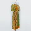 봄과 여름을위한 새로운 스타일의 라미 프린트 드레스