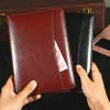 Padfolio PU Leather Padfolio A5 Notepad Holder Portable A5 Document Organizer Business Portfolio