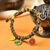 Braccialetti di fascino Tesco tessuto a mano Tibetana regolabile per donne uomini zodiacati ricchezza fortunata braccialetti di bracciali accessori di moda