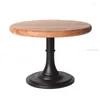 Bakningsverktyg Trä cupcake Stands Footed Cake Display Plates Servering Platter Round Pedestal Stand Sushi Fruit Trays