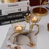 Candele per candele in stile Nordic Ins Golden Bird Hird Hold Home Decoration Creative Romantic Table Light Dining Props