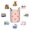 Torby pralniowe składanie kosza róża truskawkowa brudne ubrania zabawki do przechowywania garderoby garderoby Organizator odzieży