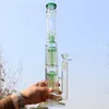 16,5 "ciężki szklany bong palenie hakah Percolate Bong Bongs zlewka rura wodna nas