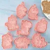 Baking Moulds Plastic Biscuit Mold Cookie Embossing Single Horn Horse