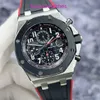 AP Casual Brance Watch Royal Oak Offshore Series 26470SO powszechnie znany jako wampirów czarna płyta czerwona igła funkcja czasu czasu automatycznego zegarek mechaniczny