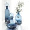 Vasen kreative Sterntinte Flasche Vase Nordic einfaches modernes Glas Home Wohnzimmer Dekorative Hydroponikblume