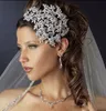 Nya trendiga bröllop Bridal Crystal Rhinestone Silver Queen pannband Tiara huvudstycke Princess Hårtillbehör Pageant Prom Jewelry6991422