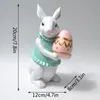 Party Decoration 1PC Happy Easter Cute Egg Carrot Figurines Ornaments Resin Model Sculpture Home Decor Craft