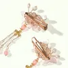 헤어 액세서리 2pcs flower hairpin with tassel 중국 스타일 귀여운 빈티지 머리 장식 한 어린 소녀를위한 Hanfu Clothing fs99