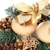 Decoratieve bloemen Pine Cone Holder Hoogteel Stand Kerstmis Moderne kandelaar Holders Branch Tree Plastic Tafel Party Decoraties