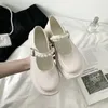 Casual Schoenen Lolita Harajuku Maat 35-40 Japanse Vrouwen E Girl Cosplay Kostuums Platform Dikke Zwarte Student Mary Jane