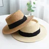 Summer Straw Hat for Women Men Panama Hats Travel Beach Słońce szerokie Brim Fedora Jazz UV Protection Holiday 240402