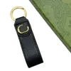 Designer Keychain Fashion G Car Key Chain Men Women Letter Key Chain Leather Gild Meerdere kleuren met doos