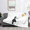 Blankets Pattern Flannel Throw Blanket Soft Cozy Warm BTC Cryptocurrency Home Bedroom Sofa Couch Bed Kids Adults Travel Camping