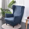 Stoelhoezen print elastische vleugelklep spandex hellende fauteuil single relax wingback sofa slipcovers met zitkussen