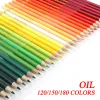 Lápis de lápis colorido Profissional 120/150/180 Color Lápis de cor de óleo macio para desenho escolar escolar para colorir materiais de arte para colorir
