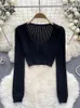 Bluzki damskie Singreiny Casual Knit Krótkie najlepsze kobiety Solidna moda 2024 Elegancka długie rękawowe wiosenne kobiety Wysokiej jakości Summer Slim Bluzka