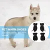 Dog Apparel 4 Pcs Pet Shoe Covers Reflective Shoes Fashion Snowshoes Velvet Outdoor Footwear