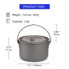 Supplies Widesea Camping Tableware Titanium Cookware Set Tourism Cauldron Outdoor Cooking Pot Picnic Kitchen Hiking Trekking