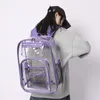 Plecak koreańskie przezroczyste plecaki szkolne Wodoodporne worki na ramiona o dużej pojemności dla nastolatków kobiet