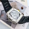 Watch Data Luksus Richardmill Mens Mechaniczne na rękę lufę wina w kształcie dużej tarczy swobodna moda Wodoodporna Automatyczna pusta wkład