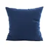 2024 Neues kariert gestreiftes Polyester Baumwoll -Leinwand Kissenbedeckung Kissen Hülle Marineblau Stuhl Sofa Home Decor Throw Pillow Cover