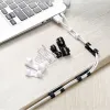 40 / 60pcs Câble acrylique Organisateur Clips Wind Winder Porteur Réutilisable Câble Manager Gestion des crochets adhésifs puissants