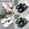 Izmiss Slippers Mens Slipper Summer Leather Sliders Luxury Men Brand Genuine Slides Beach Flat Sandals Shiny Bl Have Logo