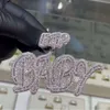 Foxi Jewelry VVS Hip Hop Diamond Jewelry S Sier Men Letter Naam Custom Moissanite Pendant