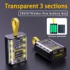 18650 Batteriladdningsfodral Cool 5V 2A DIY Power Bank Box Fast Charging Case With Night Light Charging Power Bank Case