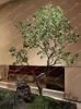 Simulation de fleurs décoratives en bois ivre intérieur décoration douce paysage salon courte arbre imitatif costume