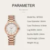 Montre-bracelets Quartz Watch for Women 2024 Fashion Elegant Imperproof Horloge en acier inoxydable STRAP FILLE GIFE NF5021