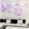 Mirror Flower Rattan Acryl 3D Wall Stickers voor woonkamer Slaapkamer Diy Home Decor 240329