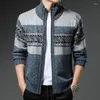 Mens Sweaters Men Cardigan 2024 Autumn Winter Color Matching Jacket Casual Male Clothing Turtleneck Sweater P Thickened Coat Drop Deli Dhd9O