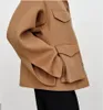 GAODING TOTEEME Cashmere Wool Suit jas Pocket 24 herfst/winter dames woon -werkverkeer retro kameel bont