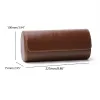 3 Slots Watch Roll Travel Case Chic Portable Vintage Leather Display Watch Storage Box With Slid In Out Watch Organisers