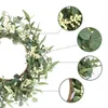 Decorative Flowers Artificial Eucalyptus Wreath Adornment Spring Greenery Easter For Patio Farmhouse Home Wall Living Room