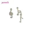 Stud Earrings Fast Arrival Sell Super Shiny Genuine 925 Silver Music Note Shape Jewelry Wholesale