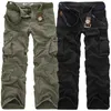 Pantalon de cargaison masculine Pantalon militaire de camouflage multi-poche de haute qualité de haute qualité.