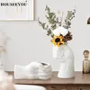 花瓶ドライフラワーズのための手形の花瓶飾りノルディッククリエイティブセラミックフラワーポットハウスボンサイ装飾ホームリビングルームの飾り