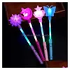 Led Light Sticks Glowing Magic Glow Stick Flash Fairy Night Market Childrens Toy Stall Style Push Scan Code Small Gift Drop Delivery Dhdhw