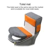 Tuvalet koltuğu kapaklar Yumuşak Mat rahat su geçirmez seti kapak kapağı ekose baskı yastık çıkarılabilir bez sapı Ultimate için