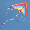 Fly Fly Colorful Rainbow Kite Outdoor Fun Sports Beach Enfants Enfants Buitenspeelgoed Cometas de Viento Toys Outdoor Kites