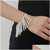 Bracele Xialuoke mtichamber perle perle tassel open bracelets for woman mode vintage fête bijoux girl drop livracting dhz94