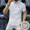 2024 T-shirts masculins de mode pour hommes Polo Polo à manches courtes tops respirant t-shirt motif imprime