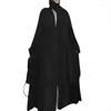 Vêtements ethniques élégants simples coutures à la mode simple à trois couches cardigan robe robe mode 2024 Arrivals Design S