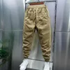 Calça masculina Homens de cordão de cordão de cordão elástico de cordão de tornozelo solto de calça de estilo sólido de estilo sólido