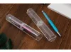 Casi da 30 pezzi scatole per penna acriliche Clear Ballpoint Pen Case Pencil Box Box Pen Storage Contenitore singoli per ufficio scolastico per ufficio scolastico