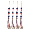 Party Decoration Independence Day Wood Bead Tassels Garlands Farmhouse Rustic Hanging Ornament för 4 juli heminredning